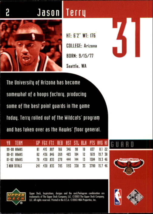2002/2003 Inspirations (Upper Deck) Basketball - Picture 5 of 225