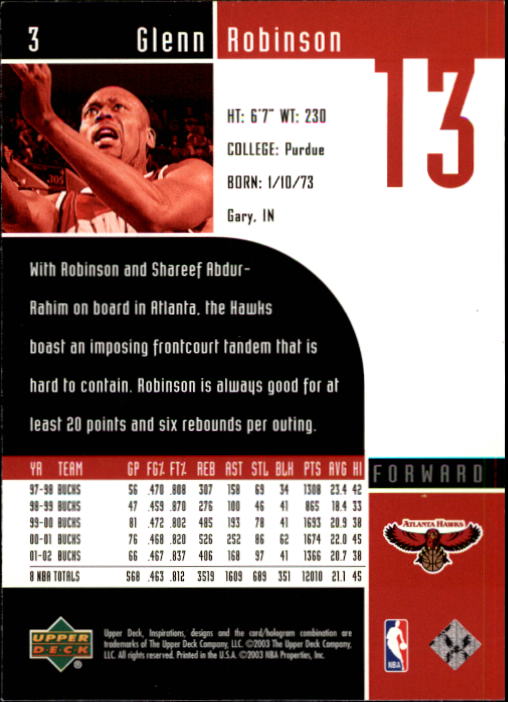 2002/2003 Inspirations (Upper Deck) Basketball - Picture 7 of 225