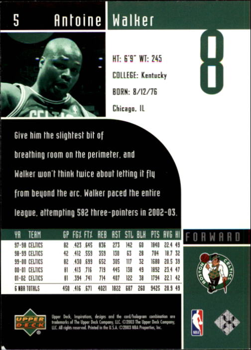 2002/2003 Inspirations (Upper Deck) Basketball - Picture 11 of 225