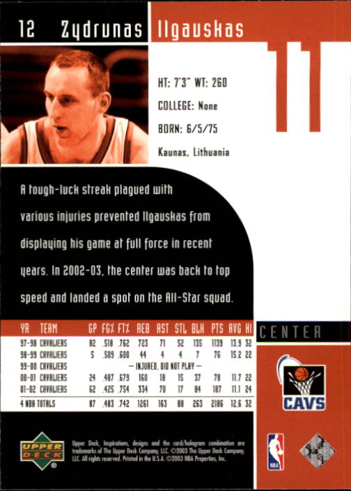 2002/2003 Inspirations (Upper Deck) Basketball - Picture 25 of 225