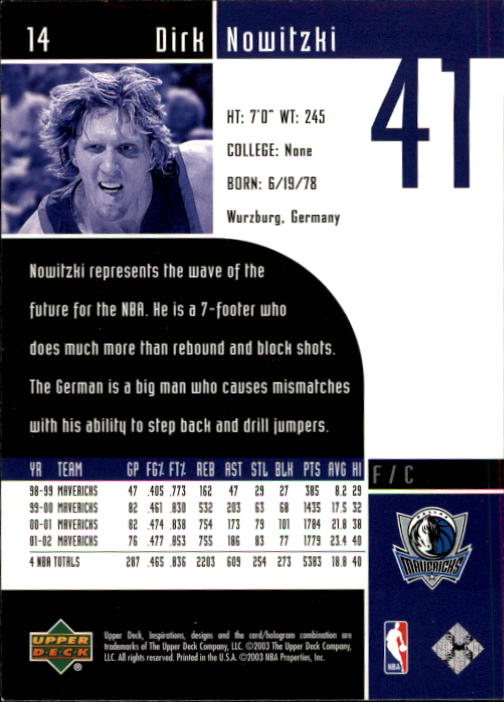 2002/2003 Inspirations (Upper Deck) Basketball - Picture 29 of 225