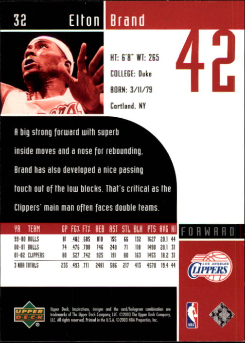 2002/2003 Inspirations (Upper Deck) Basketball - Picture 65 of 225