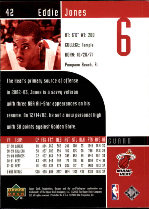 2002/2003 Inspirations (Upper Deck) Basketball - Picture 85 of 225