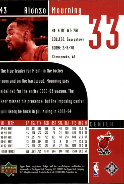 2002/2003 Inspirations (Upper Deck) Basketball - Picture 87 of 225