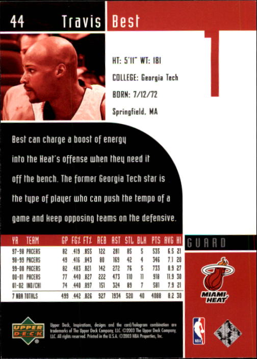 2002/2003 Inspirations (Upper Deck) Basketball - Picture 89 of 225