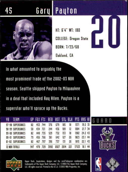 2002/2003 Inspirations (Upper Deck) Basketball - Picture 91 of 225