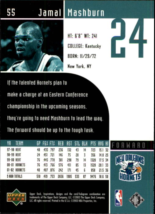 2002/2003 Inspirations (Upper Deck) Basketball - Picture 111 of 225