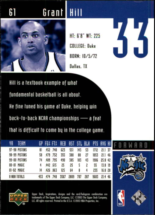 2002/2003 Inspirations (Upper Deck) Basketball - Picture 123 of 225