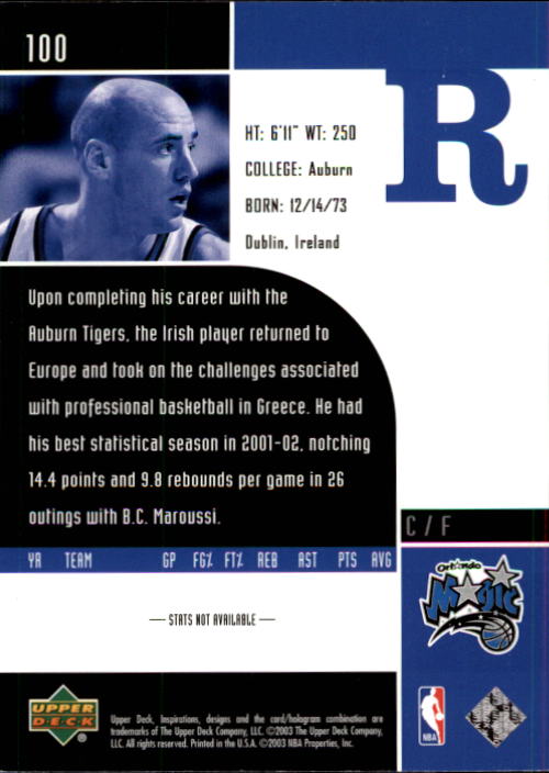2002/2003 Inspirations (Upper Deck) Basketball - Picture 201 of 225