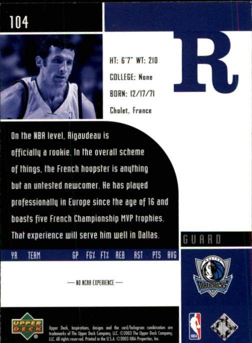 2002/2003 Inspirations (Upper Deck) Basketball - Picture 205 of 225