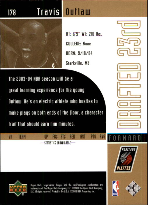 2002/2003 Inspirations (Upper Deck) Basketball - Picture 211 of 225