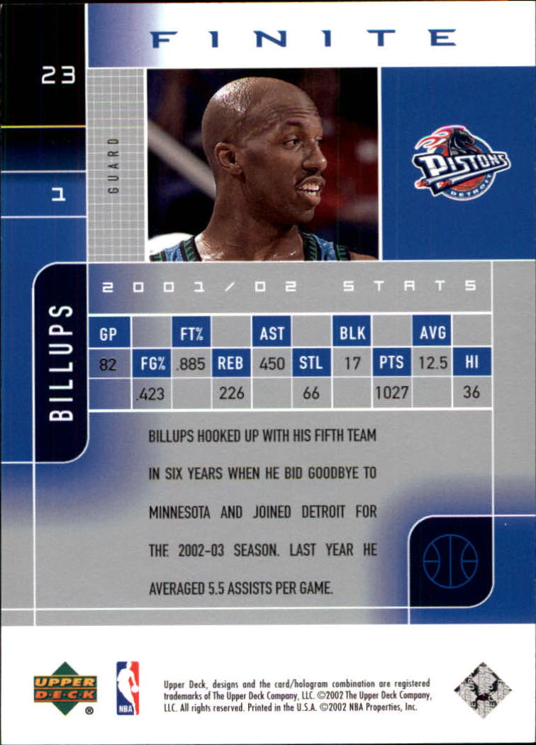 2002/2003 Finite (Upper Deck) Basketball - Picture 61 of 67