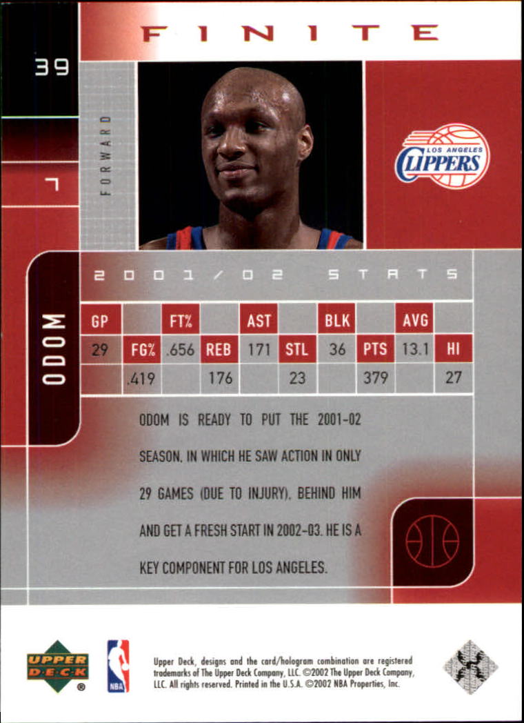 2002/2003 Finite (Upper Deck) Basketball - Picture 55 of 67