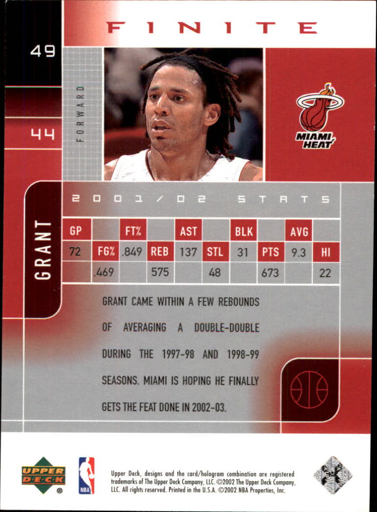 2002/2003 Finite (Upper Deck) Basketball - Picture 49 of 67