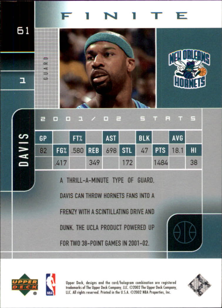 2002/2003 Finite (Upper Deck) Basketball - Picture 43 of 67