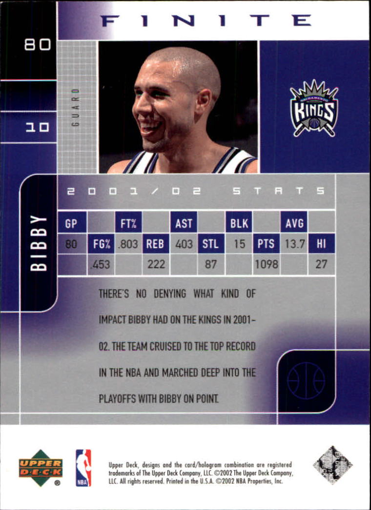 2002/2003 Finite (Upper Deck) Basketball - Picture 35 of 67