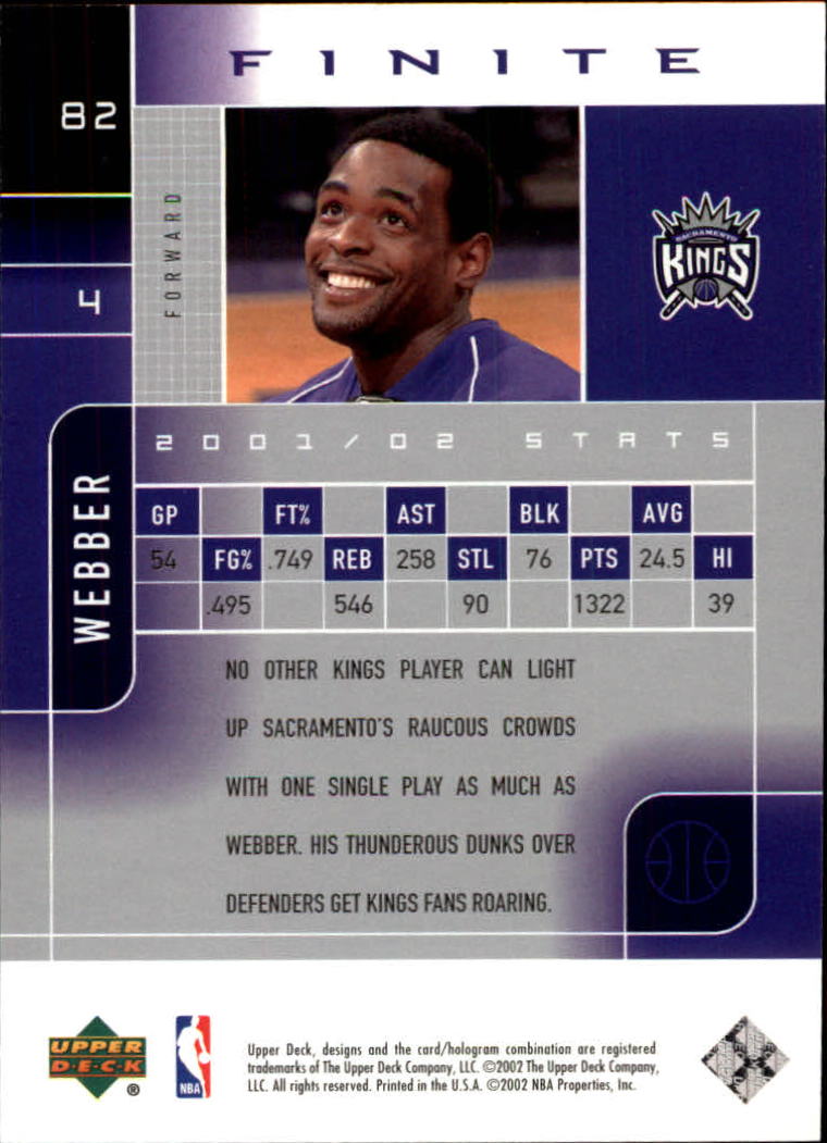2002/2003 Finite (Upper Deck) Basketball - Picture 33 of 67
