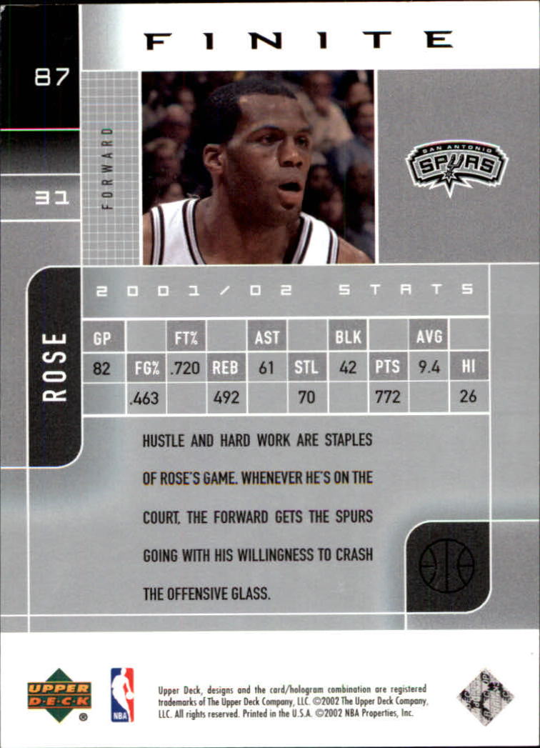 2002/2003 Finite (Upper Deck) Basketball - Picture 31 of 67