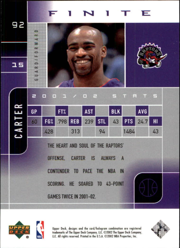 2002/2003 Finite (Upper Deck) Basketball - Picture 29 of 67
