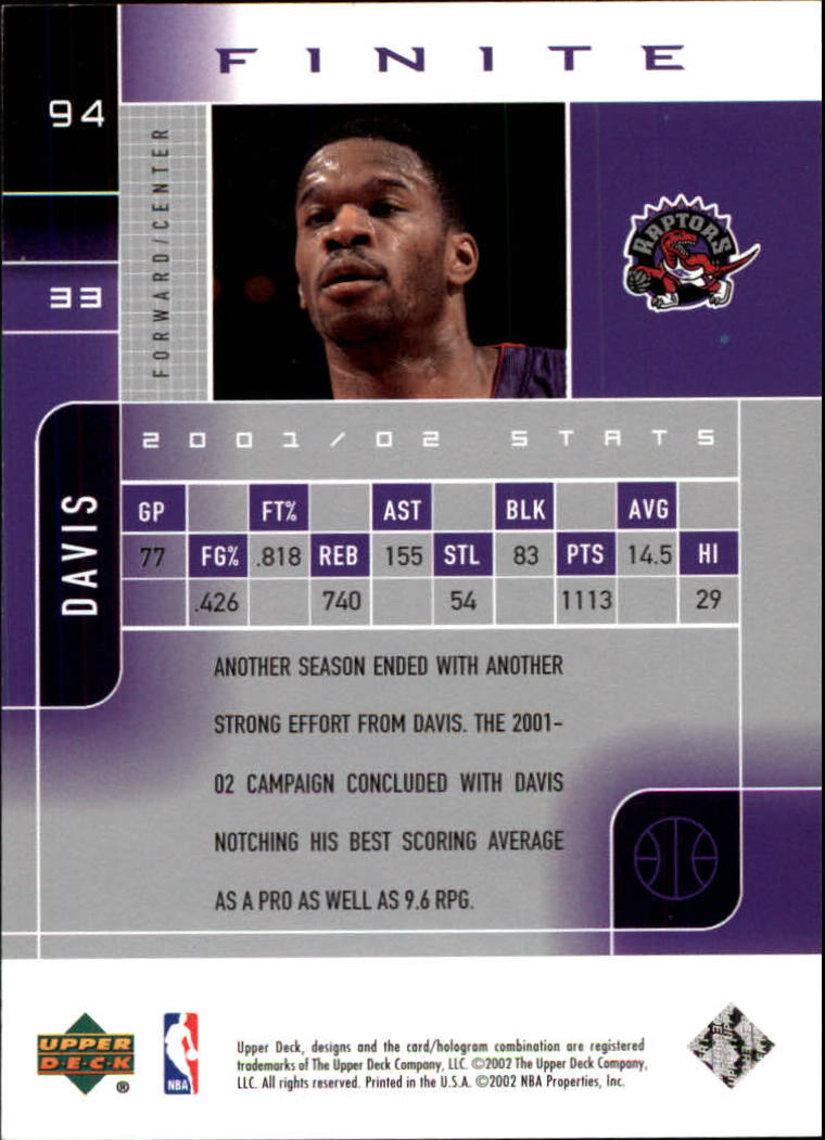 2002/2003 Finite (Upper Deck) Basketball - Picture 27 of 67