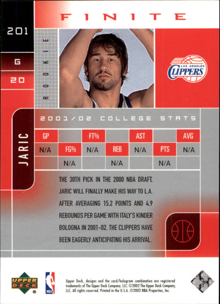 2002/2003 Finite (Upper Deck) Basketball - Picture 23 of 67