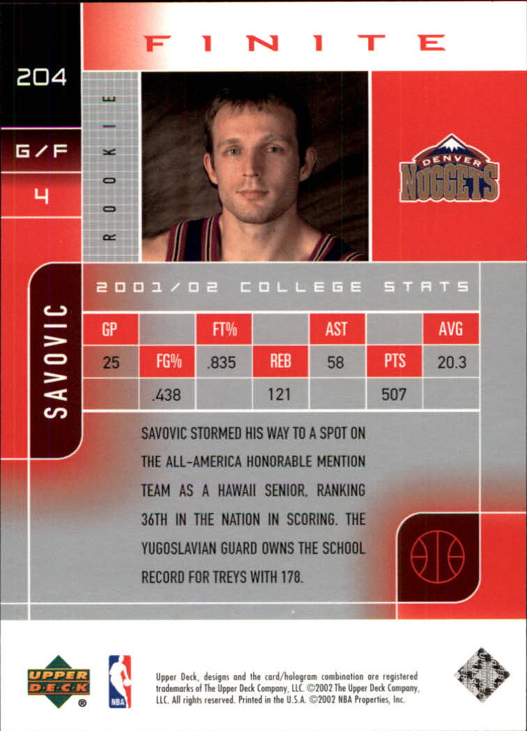 2002/2003 Finite (Upper Deck) Basketball - Picture 19 of 67