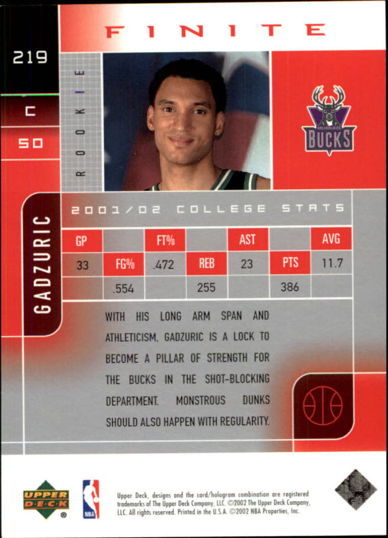 2002/2003 Finite (Upper Deck) Basketball - Picture 11 of 67