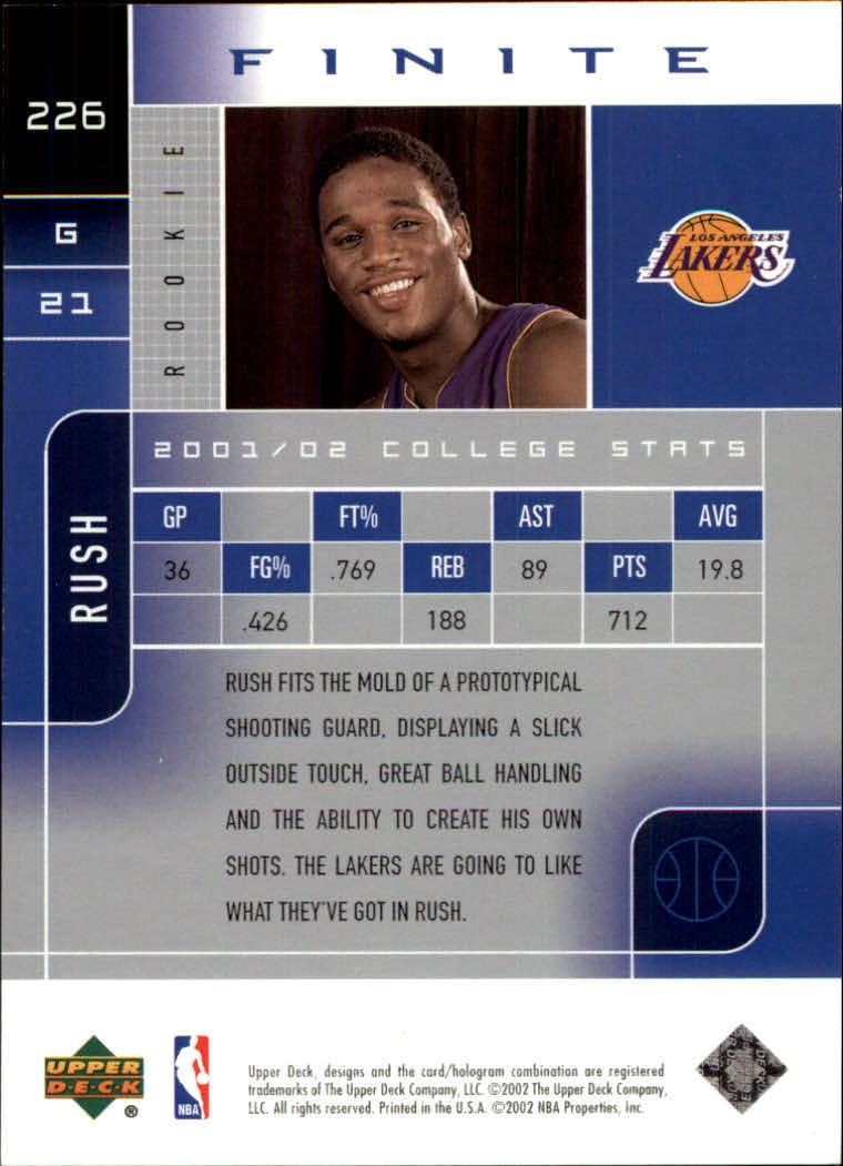 2002/2003 Finite (Upper Deck) Basketball - Picture 9 of 67