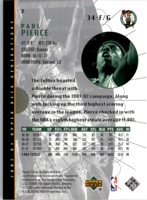 2002/2003 Generations (Upper Deck) Basketball - Picture 343 of 345