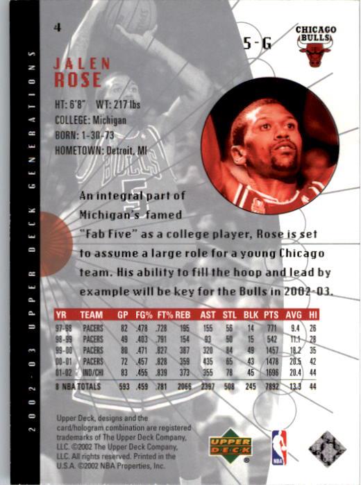 2002/2003 Generations (Upper Deck) Basketball - Picture 339 of 345