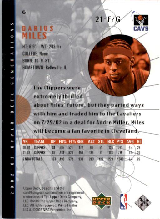 2002/2003 Generations (Upper Deck) Basketball - Picture 335 of 345