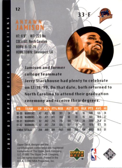 2002/2003 Generations (Upper Deck) Basketball - Picture 323 of 345