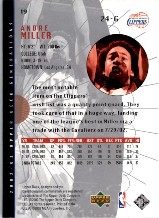 2002/2003 Generations (Upper Deck) Basketball - Picture 309 of 345
