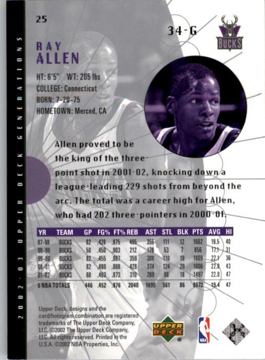 2002/2003 Generations (Upper Deck) Basketball - Picture 297 of 345