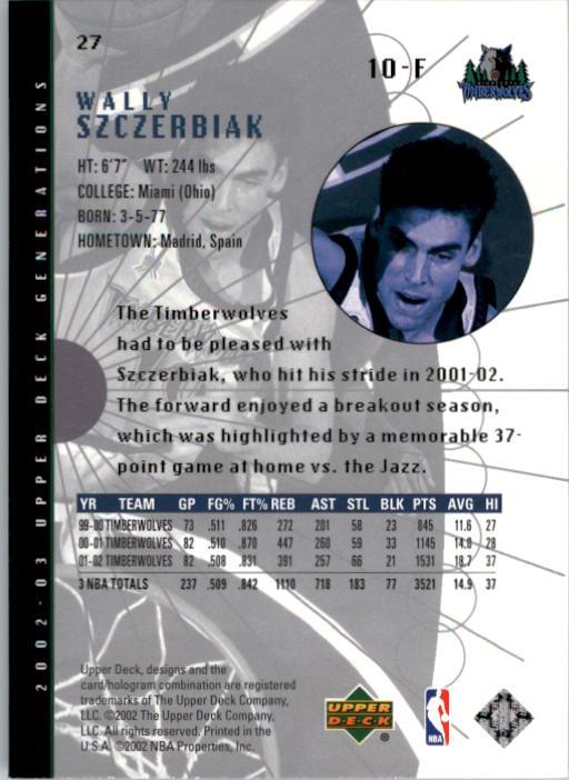 2002/2003 Generations (Upper Deck) Basketball - Picture 293 of 345