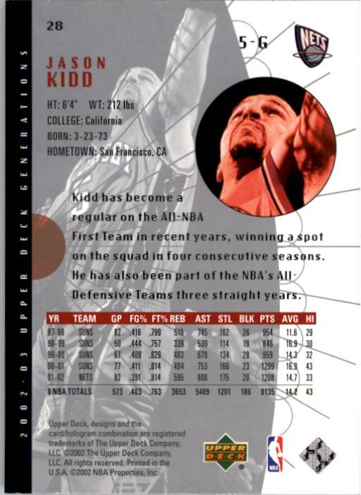2002/2003 Generations (Upper Deck) Basketball - Picture 291 of 345
