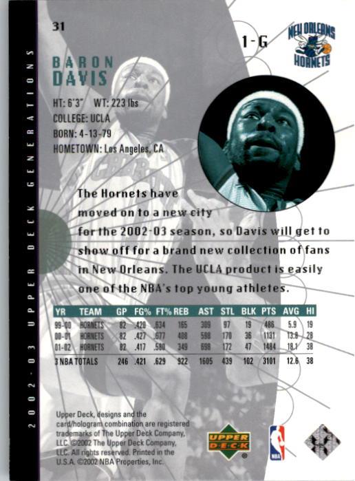 2002/2003 Generations (Upper Deck) Basketball - Picture 285 of 345