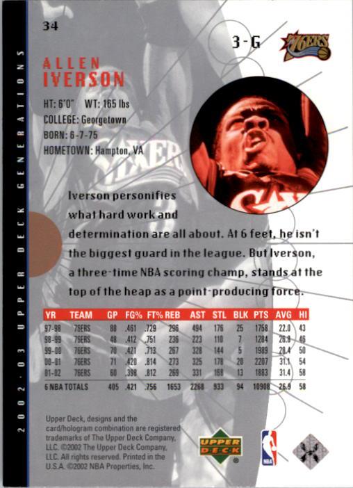 2002/2003 Generations (Upper Deck) Basketball - Picture 279 of 345
