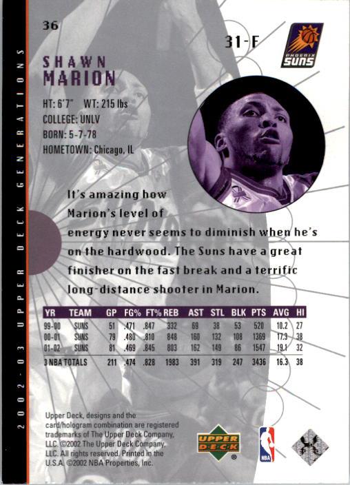 2002/2003 Generations (Upper Deck) Basketball - Picture 275 of 345