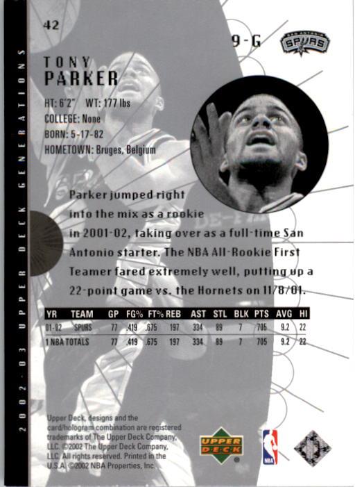 2002/2003 Generations (Upper Deck) Basketball - Picture 263 of 345
