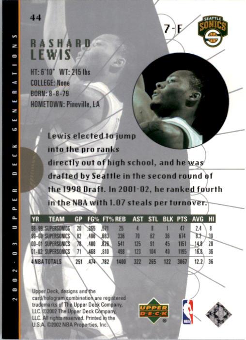 2002/2003 Generations (Upper Deck) Basketball - Picture 259 of 345