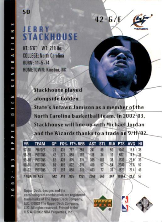 2002/2003 Generations (Upper Deck) Basketball - Picture 247 of 345