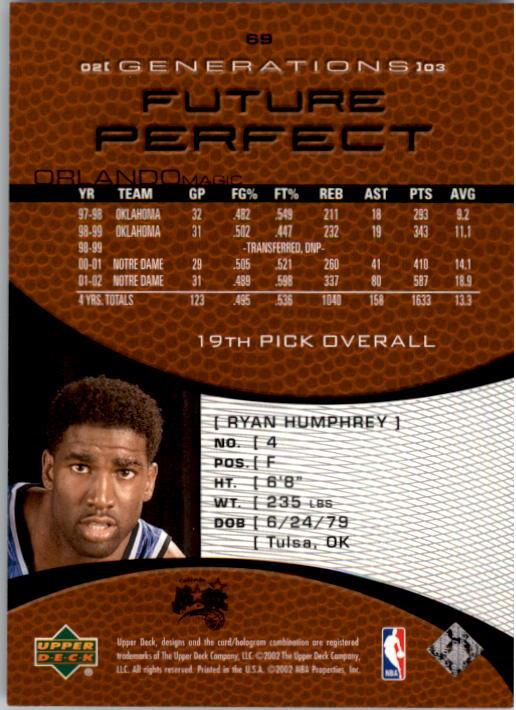 2002/2003 Generations (Upper Deck) Basketball - Picture 237 of 345