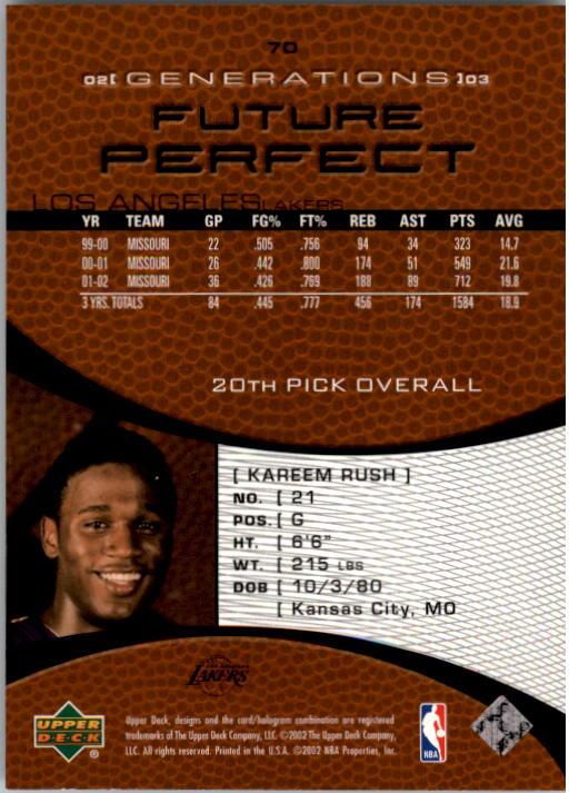 2002/2003 Generations (Upper Deck) Basketball - Picture 235 of 345