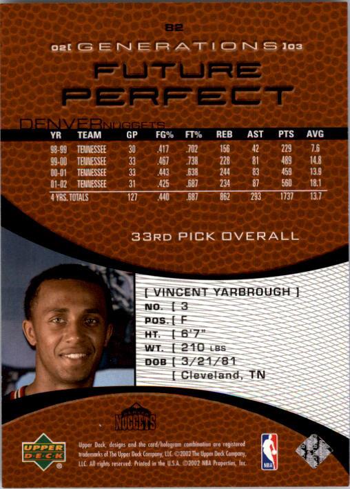 2002/2003 Generations (Upper Deck) Basketball - Picture 227 of 345