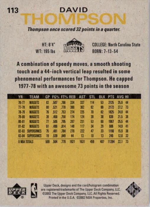 2002/2003 Generations (Upper Deck) Basketball - Picture 179 of 345