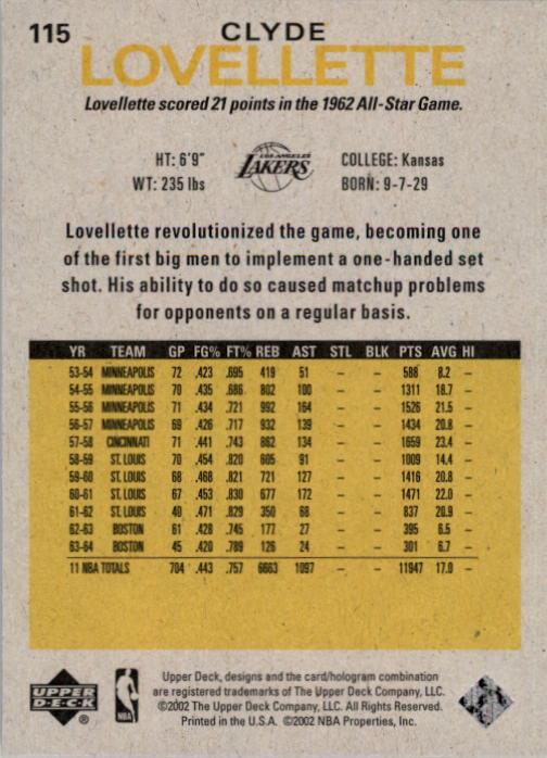 2002/2003 Generations (Upper Deck) Basketball - Picture 175 of 345