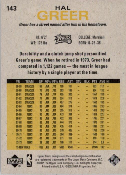 2002/2003 Generations (Upper Deck) Basketball - Picture 119 of 345