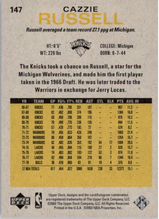 2002/2003 Generations (Upper Deck) Basketball - Picture 113 of 345