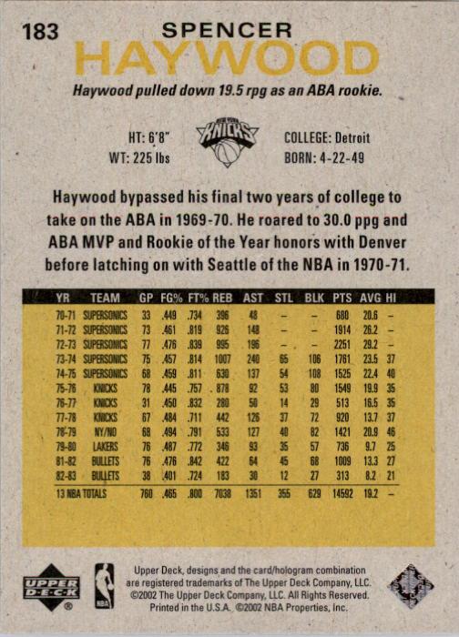 2002/2003 Generations (Upper Deck) Basketball - Picture 45 of 345
